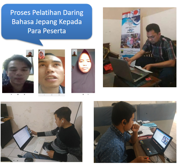 Proses Pelatihan Daring Bahasa Jepang Kepada Para Peserta